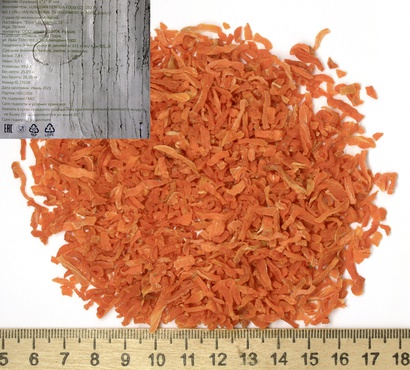 Новое поступление - Морковь сушеная 3х3х20мм (соломка)